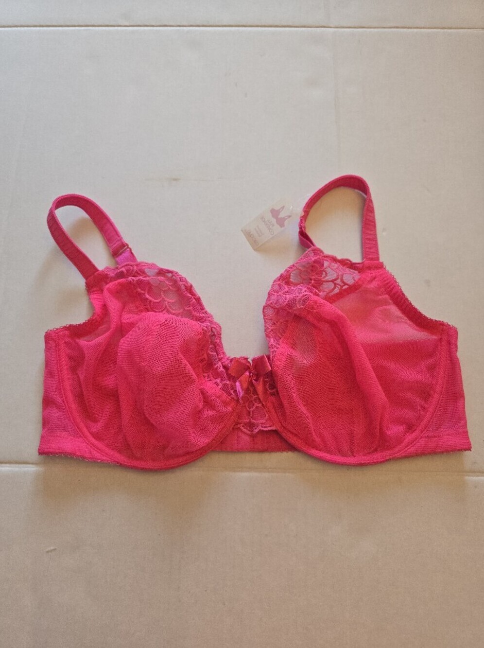 Cacique Balconette Bra In Hot Pink Size 42 DD Wired